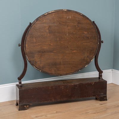Lot 529 - A large mahogany oval dressing table mirror
