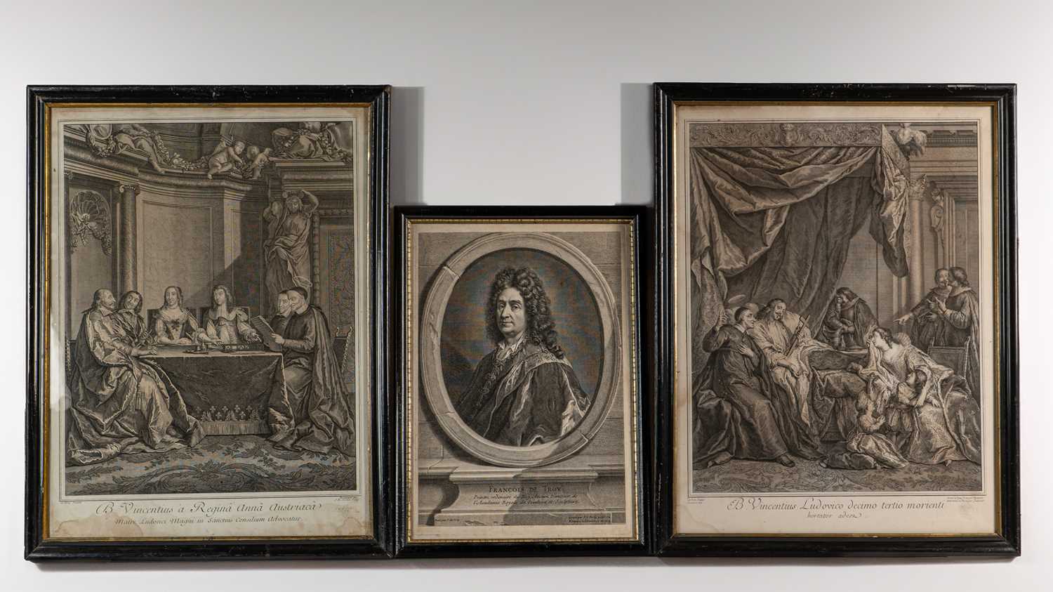Lot 435 - A group of three etchings after François de Troy (French 1645-1730)