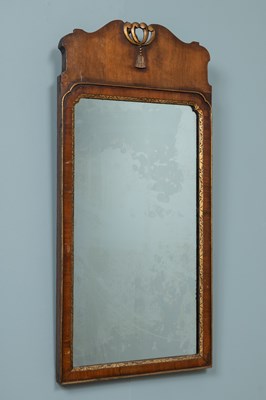 Lot 389 - A Georgian mahogany-framed fret-carved wall mirror
