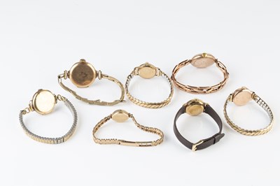 Lot 229 - A lady's 9ct gold bracelet watch by Rotary,...