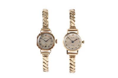 Lot 229 - A lady's 9ct gold bracelet watch by Rotary,...