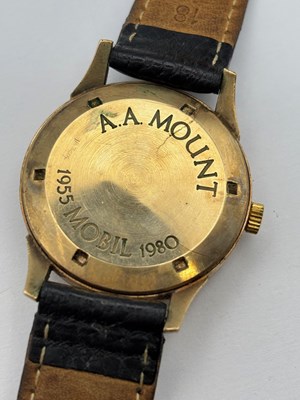 Lot 248 - A gold cased automatic wristwatch by Garrard,...