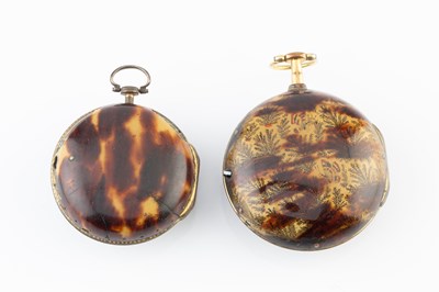 Lot 271 - A pair case pocket watch, the possibly 18th...