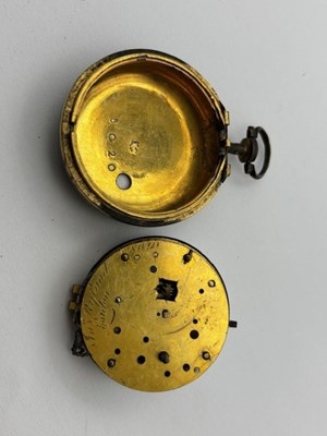 Lot 271 - A pair case pocket watch, the possibly 18th...