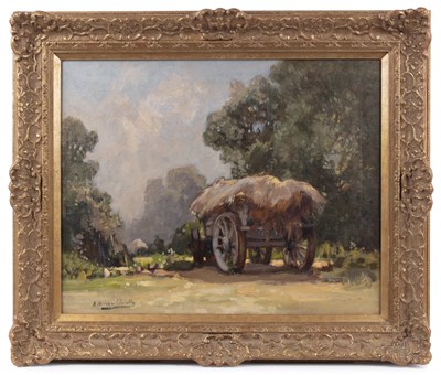 Lot 165 - Harry Harvey-Clarke (1869-1948) A hay wagon in...