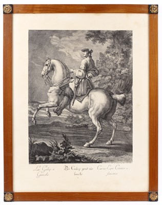 Lot 166 - Johann Elias Ridinger Equestrian subjects, a...