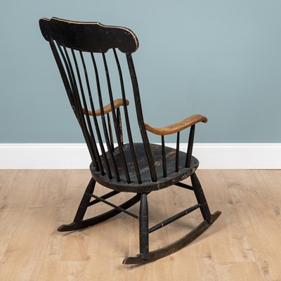 Lot 1209 - A 19th century American Rocking chair