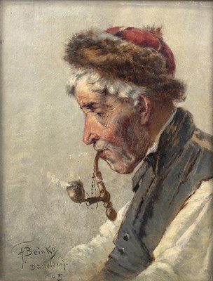 Lot 455 - Fritz Beinke (1842-1907) The pipe smoker,...