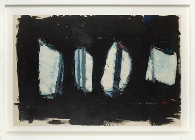 Lot 66 - Theodore Mendez (1934-1997) White Forms oil on...