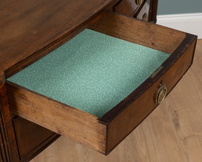 Lot 388 - A George III mahogany bow-front side table