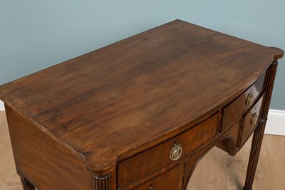 Lot 388 - A George III mahogany bow-front side table