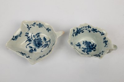 Lot 1326 - A group of five Worcester blue and white porcelain pickle dishes
