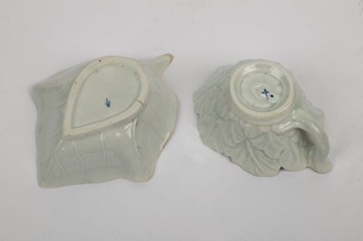 Lot 1326 - A group of five Worcester blue and white porcelain pickle dishes