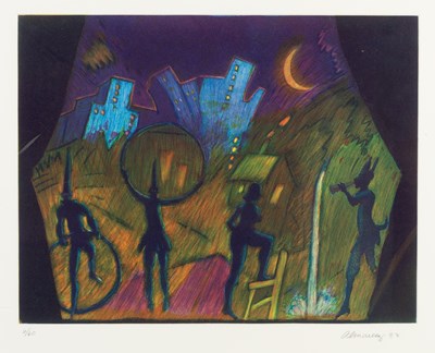 Lot 302 - Carlos Almaraz (1941-1989) Moonlit Theatre,...