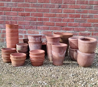 Lot 1439 - A collection of thirty terracotta pots