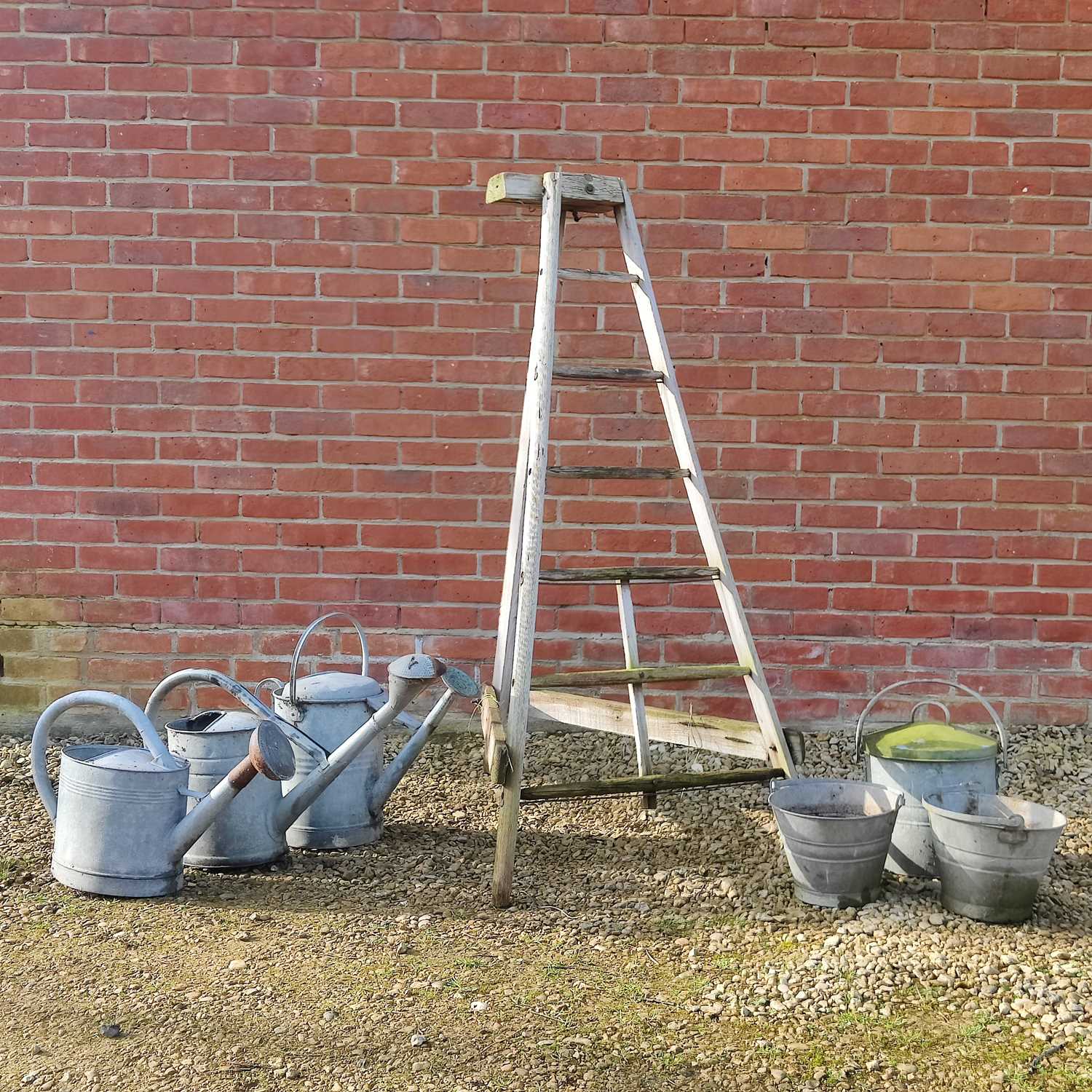 Lot 1544 - A fruit picking ladder