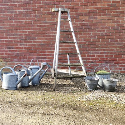 Lot 1544 - A fruit picking ladder