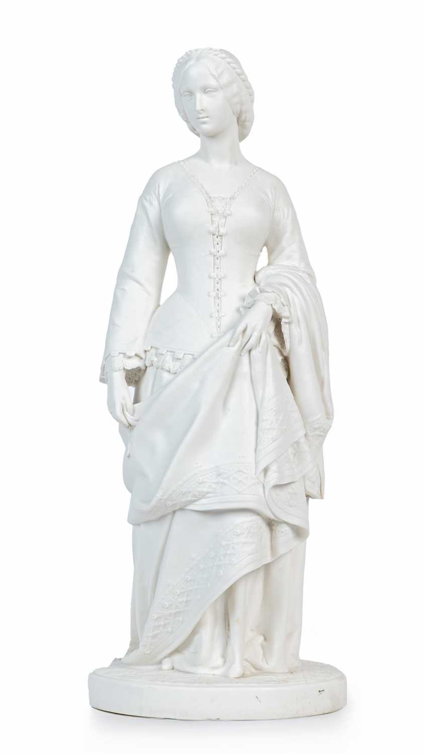 Lot 527 - A Minton Parian figure of Lady Constance Grosvenor, c.1854