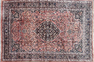 Lot 1397 - A mid-20th century hand-woven woollen Mashad-style carpet