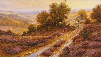 Lot 177 - Richard Telford (20th century) A moorland...
