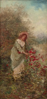 Lot 156 - ** Culvin (?) The poppy gatherer, indistinctly...