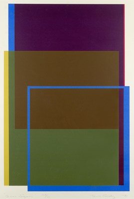 Lot 13 - Bob Crossley (1912-2010) Blue Square, 1970...