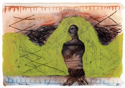 Lot 263 - Michael Rees (b.1962) 'Dark figure or God Head'...