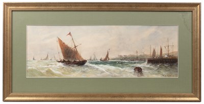 Lot 225 - Thomas Bush Hardy (1842-1897) Entering harbour,...