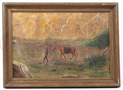 Lot 233 - F. Cooper (20th century naive school) Leading...