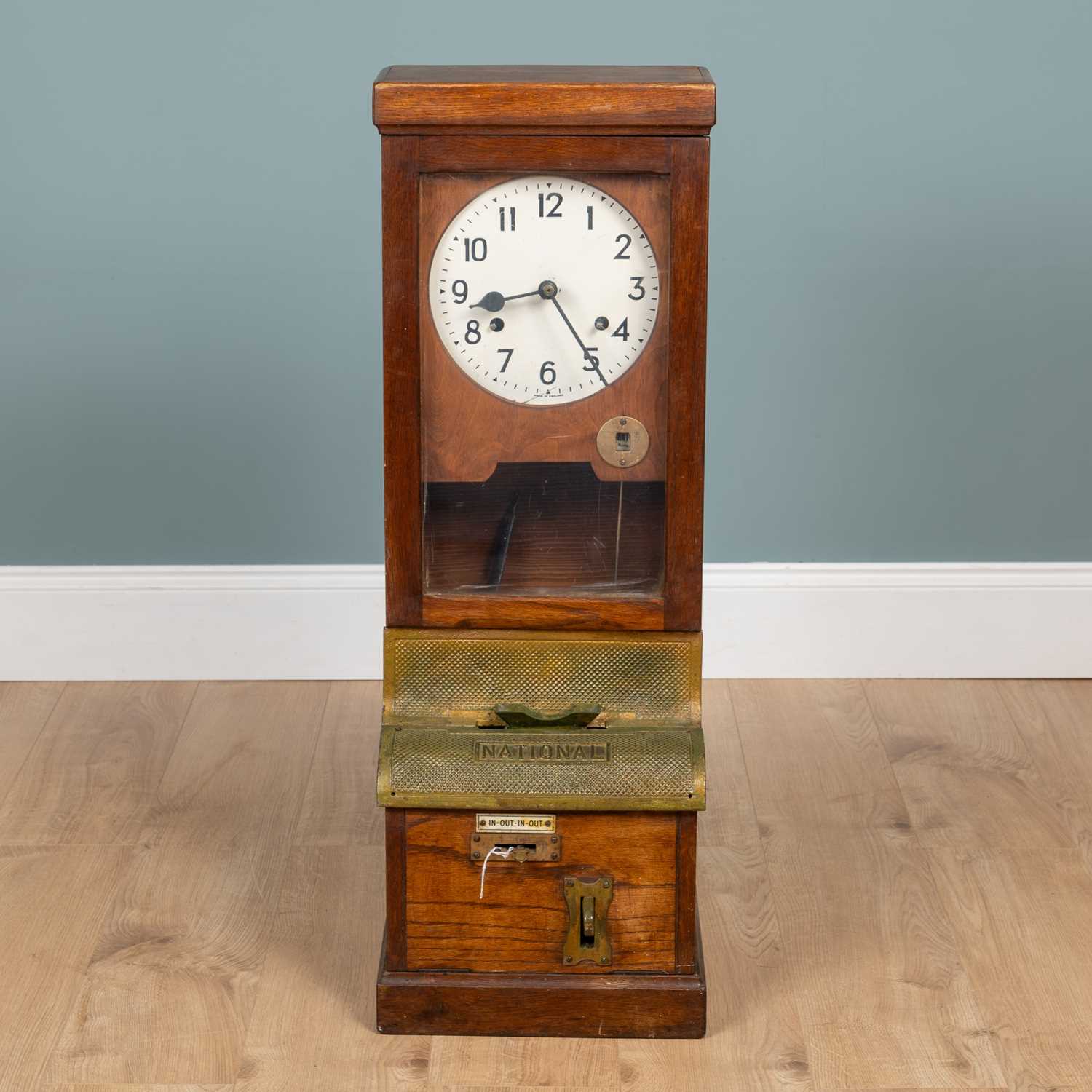 Lot 1200 - A 20th century National time clock