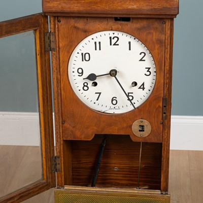 Lot 1200 - A 20th century National time clock