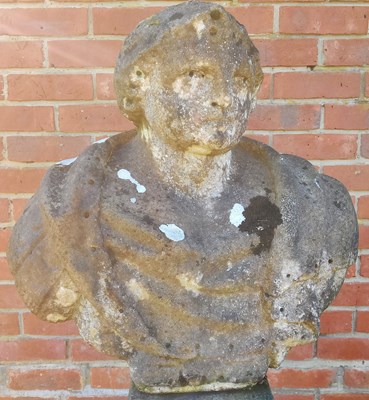 Lot 1436 - An antique, possibly 18th century, carved marble bust