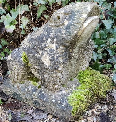Lot 1531 - An antique carved stone frog