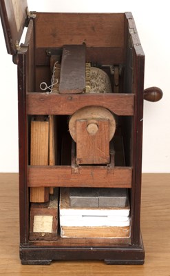 Lot 53 - Mahogany table top barrel organ 18th Century,...