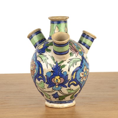 Lot 493 - Qajar tulip vase Persian, 20th Century walnut...