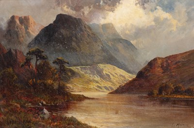 Lot 308 - L. Maurice (19th century) Highland landscape,...