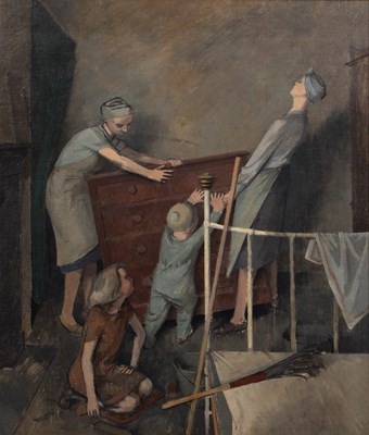 Lot 311 - English school (circa 1940) Spring cleaning,...