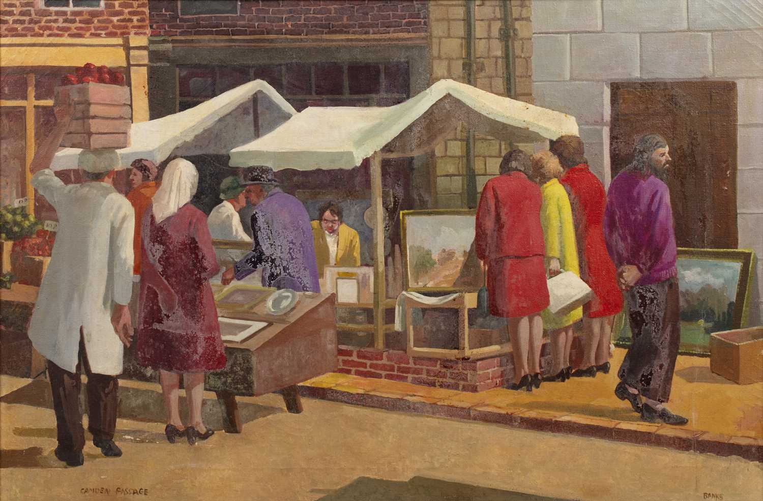 Lot 224 - Sheila Banks (20th century) 'Camden passage',...
