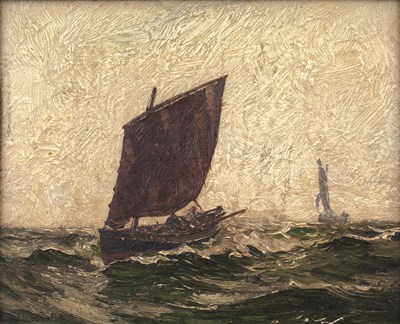 Lot 336 - Ernest Dade (1868-1935) 'Coble, early morning',...