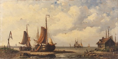 Lot 338 - N. M. Wydoogen (1824-1898) Dutch fishing...