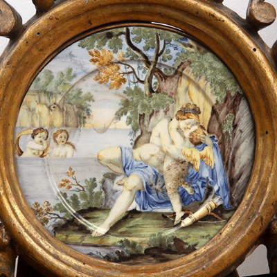 Lot Majolica Savona, Italy, 17th/18th Century, tin...