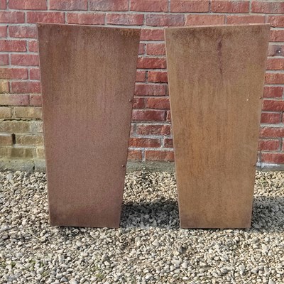 Lot 1456 - A pair of steel planters