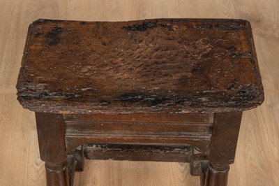 Lot 1054 - A 17th-century oak joint stool