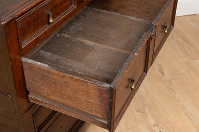Lot 1001 - A 19th century oak cottage-cut chest of drawers