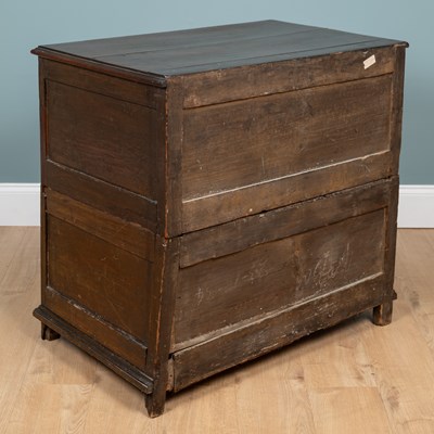 Lot 1001 - A 19th century oak cottage-cut chest of drawers