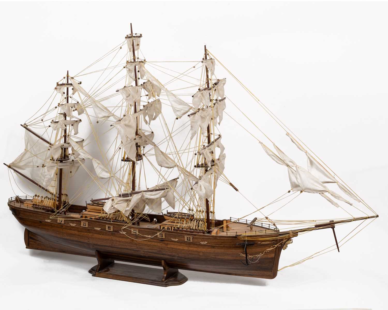 Lot 1003 - Two wooden model boats
