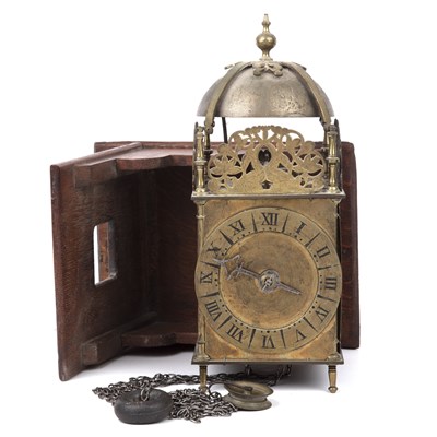 Lot 182 - 17th century style lantern clock the brass...