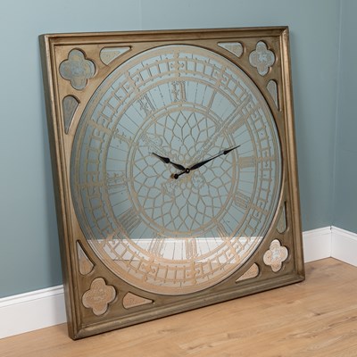 Lot 375 - A Westminster mirror clock