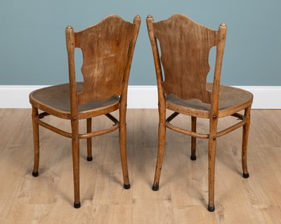 Lot 1190 - A pair of Jacob and Joseph Kohn bentwood side chairs
