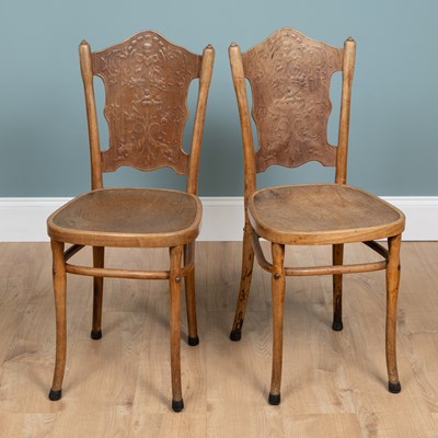 Lot 1190 - A pair of Jacob and Joseph Kohn bentwood side chairs